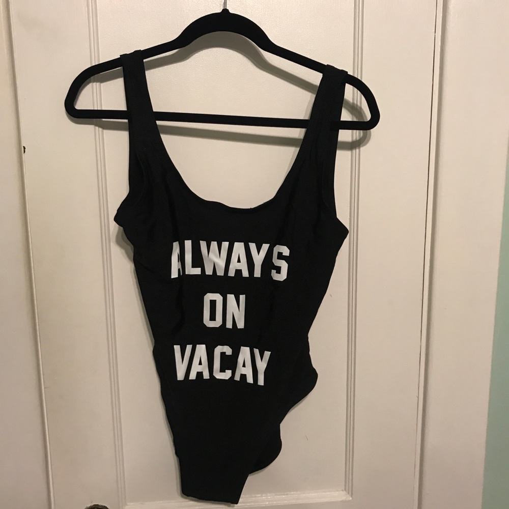 Fun Swimsuit “Always on Vacay” Large 6/8/10